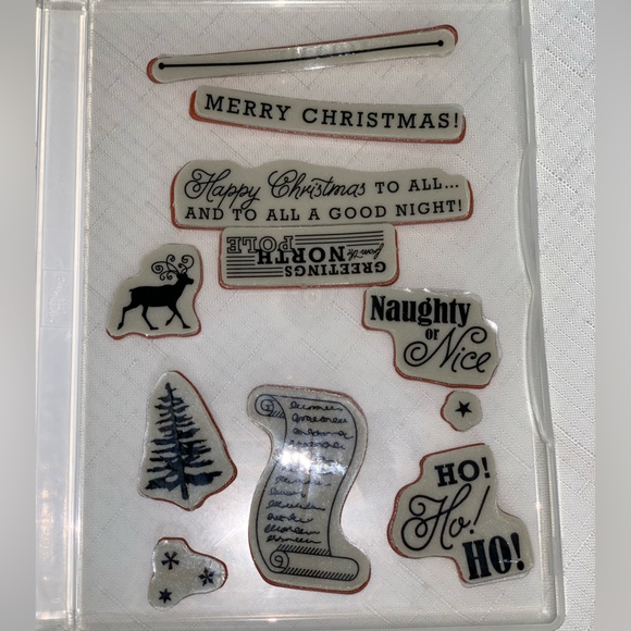 Stampin Up Greeting Santa Christmas Set 11 List Ho Season Tree Winter Expression - Picture 8 of 10